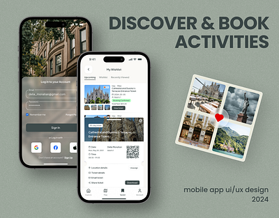 Tours & Attractions Mobile App activities app app design attractions booking design figma glass graphic design journey map mobile app tourism tours travel trip tripadvisor ui ux