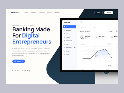 Banklash website design banking design finance finance website fintech fintech website landing page ui ux web web design website website design