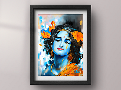 🎨 Krishna Artwork aesthetic artwork digital artwork krishna lord lord krishna painting vibrent colors