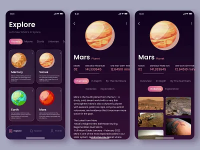 Astronome UI Design astro art