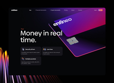 Enfineo Fintech banking blockchain crypto financial fintech newbanking ui