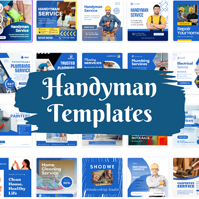 Social Media Posts for Handyman (Canva Templates) business social media templates social media post templates social media templates