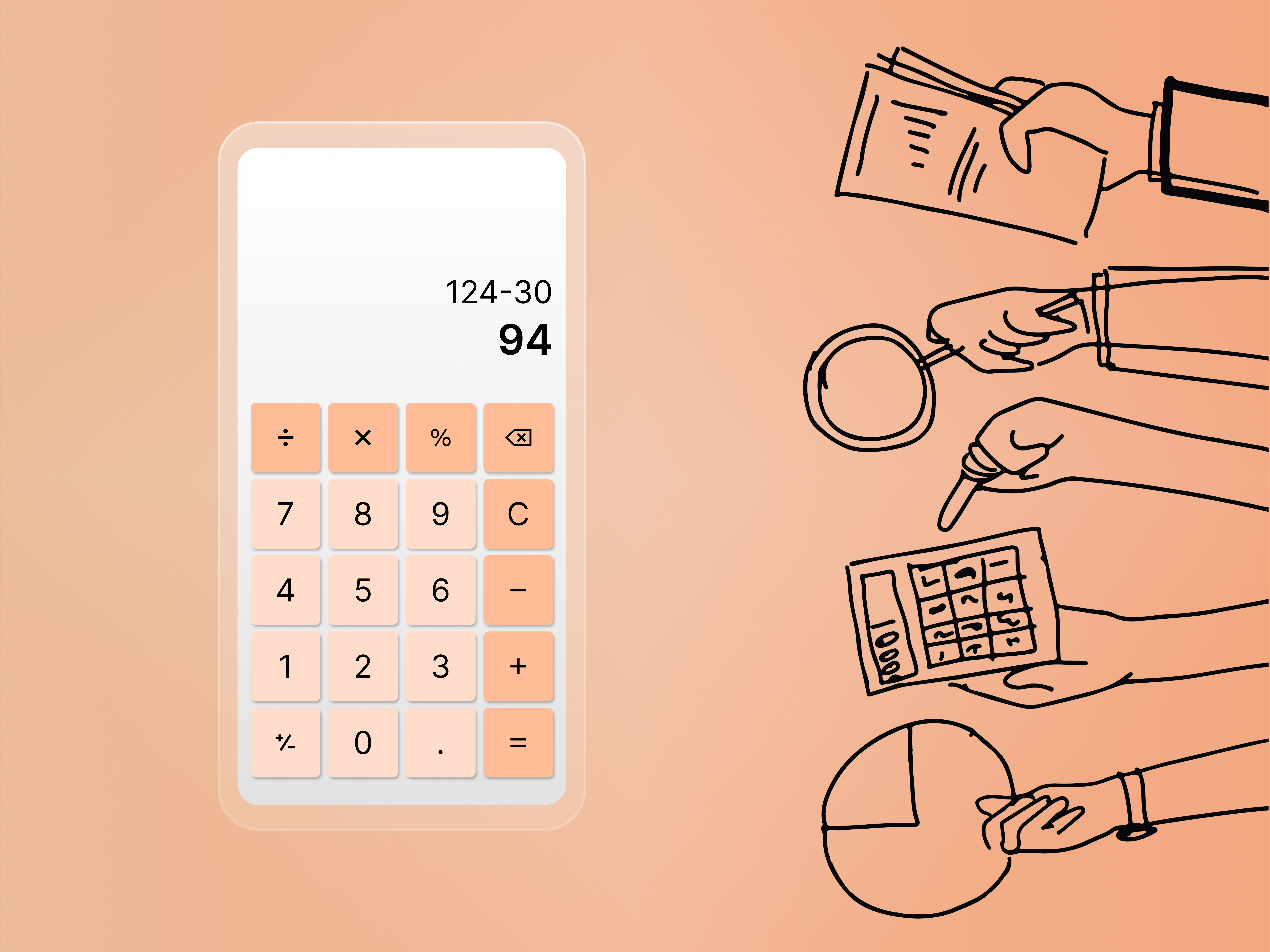 Calculator View calculating calculator calculator design calculator view calculator view design daily ui daily ui challenge daily ui challenges design orange ui ui challenge ui design