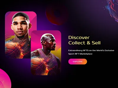 Sports NFT blockchain crypto illustration nft nft marketplace roadmap token tokenisation tokenomics ui uiux webdesign