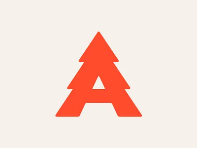 Saturday Type Club: Week 132 Letter A + Pine Tree a branding letter middle ground made mikey hayes red saturday type club stc tree type typography