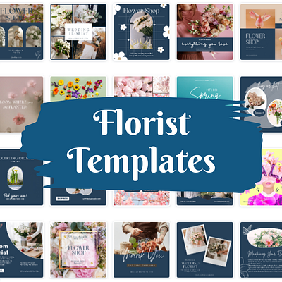 Social Media Posts for Florist (Canva Templates) business social media templates social media post templates social media templates