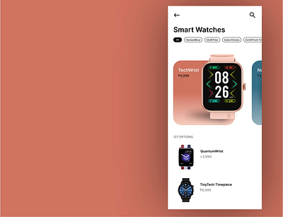 Parallax Swipe Animation: Smart Watch E-commerce animation app ecommerce parallax animation parallax swipe smartwatch swipe ui