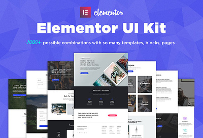 Elementor UI Kit call to action collection contact forms elementor ui kit faq features footers headers landing pages pages prebuilt pricing tables responsive ui wordpress