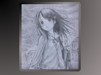 Anime Girl Sketch ✏️ anime anime girl beautiful girl girl pencil sketch sketch