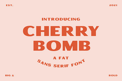Cherry Bomb - Wide Sans Serif big big font bold bold font bomb cherry bomb cherry bomb wide sans serif display font extended font fun font modern the routine creative wide font wide sans serif