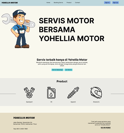 Web Design Yohellia Motor ui web design