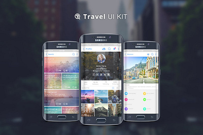 Travel App UI design graphic map mobile mockup screen travel travel (travel app ui) ui uikit ux