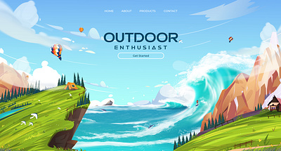 Outdoor Enthusiast Landing Page Illustration illustrationnow