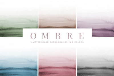 Ombre - Watercolor Backgrounds abstract art abstract watercolors blue blush pink bush pink wedding elegant elements hand painted minimal modern ombre watercolor backgrounds pink blue wedding simple backgrounds watercolor elements
