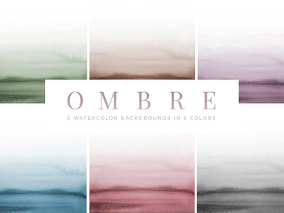 Ombre - Watercolor Backgrounds abstract art abstract watercolors blue blush pink bush pink wedding elegant elements hand painted minimal modern ombre watercolor backgrounds pink blue wedding simple backgrounds watercolor elements