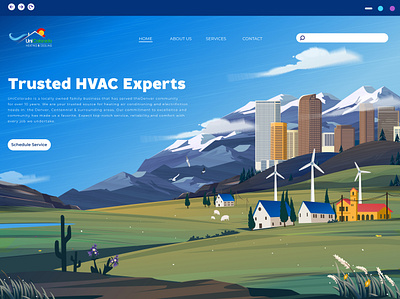 HVAC Experts Landing Page Illustration illustrationnow