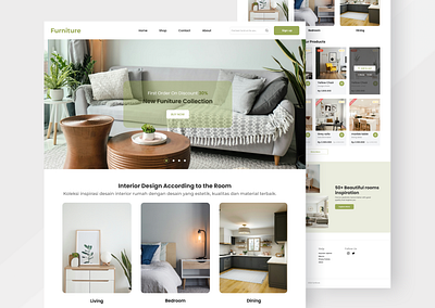 Furniture Landing Page branding furniture furniture website interior landing page minimalist ui ui web web design