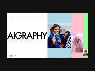 AIGRAPHY - Photography agency agency ai black blue branding fashion fw girls graphic design green logo models photography pink product design ui user experience user interface