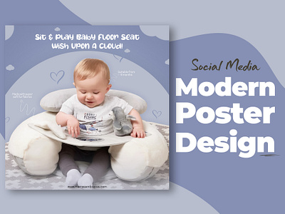 Modern Poster Design For Baby Accessories! adobe photoshop ads design baby branding design design poster flyer graphic design poster ui ui design