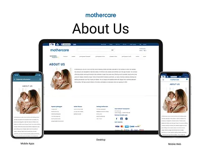 About Us Page | Mothercare Indonesia mobile apps ui web design