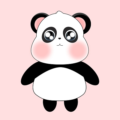 Baby Panda animal baby panda cute design graphic design illustration panda pink sweet vector