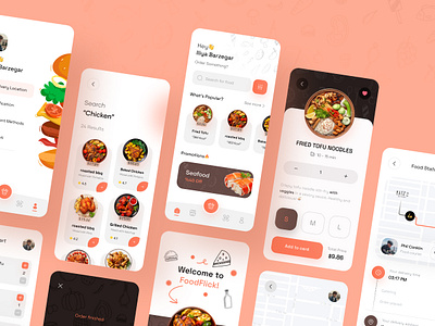 FoodFlick : Food App Design app app design app ui branding design design app designer figma food food app design food design graphic design hamburger motion graphics ordering food pizza ui ui design ui interface uiux