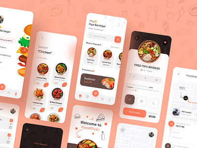 FoodFlick : Food App Design app app design app ui branding design design app designer figma food food app design food design graphic design hamburger motion graphics ordering food pizza ui ui design ui interface uiux