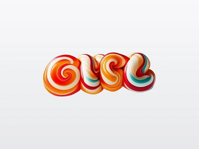 Girl, lollipop, candy - Logo design, lettering, 3D abstract logo ai branding candy candy logo girl logo illustration lettering lettering logo logo logotype lollipop lollipop logo minimalist logo modern logo simple logo typography