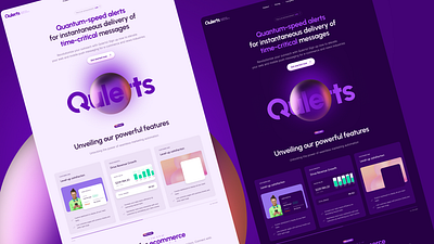 Qulerts Landing Page — Quantum Speed Alerts 2024 trend design design flat hero section landing page modern navbar ui website