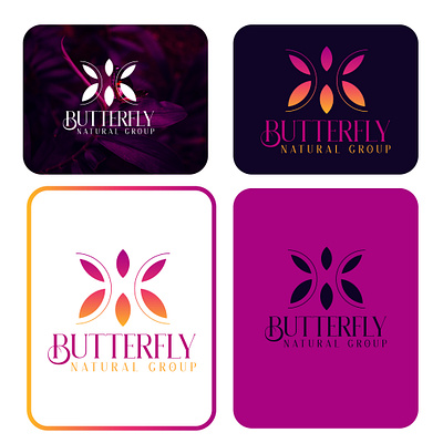 Butterfly Natural modern minimalist logo design branding butterfly creative logo design fiverr graphic design illustration logo logo design logo maker minimalist modern nutural