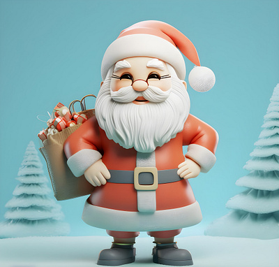 3D Santa Claus 3d