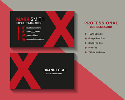 Professional Business Card Design For Your Company animation branding business card graphic design logo print ui