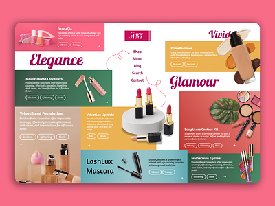 Makeup Selling Brand Landing Page 💄 hero section landing page makeup makeup brand makeup brand landing page ui web design