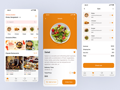 Restaurant App UI UX Design app design food app food delivery app mobile app design restaurant app ui ux