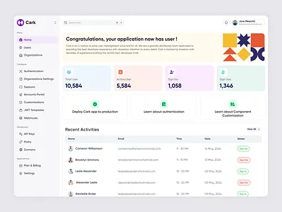 Cark - User management platform admin dashboard admin panel clean dashboard design employee management management dashboard saas dashboard saas website trending ui ui design uiux user management platform user management system website design