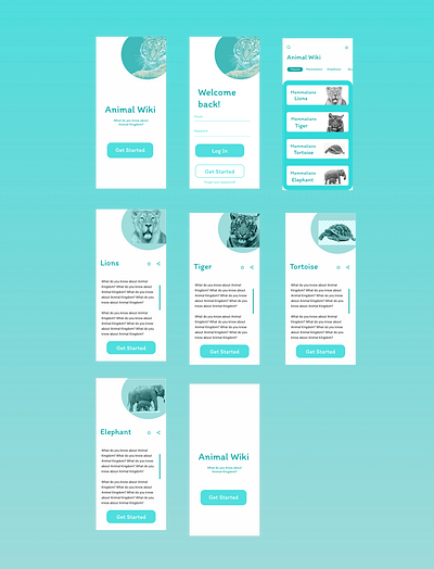 Animal WikiConcept App graphic design ui