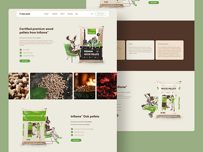 Biofuel company branding and web design | Studio Suprasoul animal illustration biofuel brand identity branding charcoal corporate web design graphic design illustration logo packaging design pellets sustainability ui visual identity web design