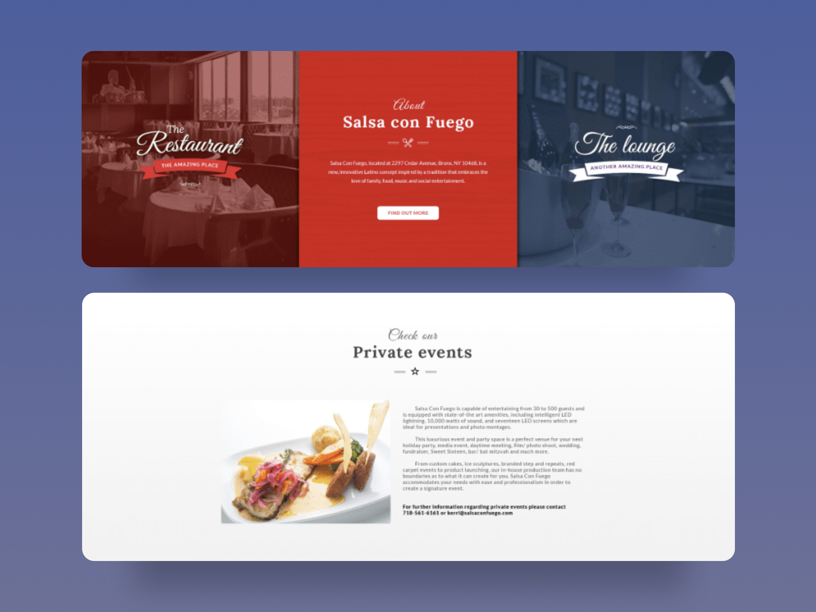 Restaurant website by Analia Luque on Dribbble