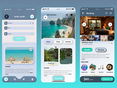 Travel App Concept graphic design ui