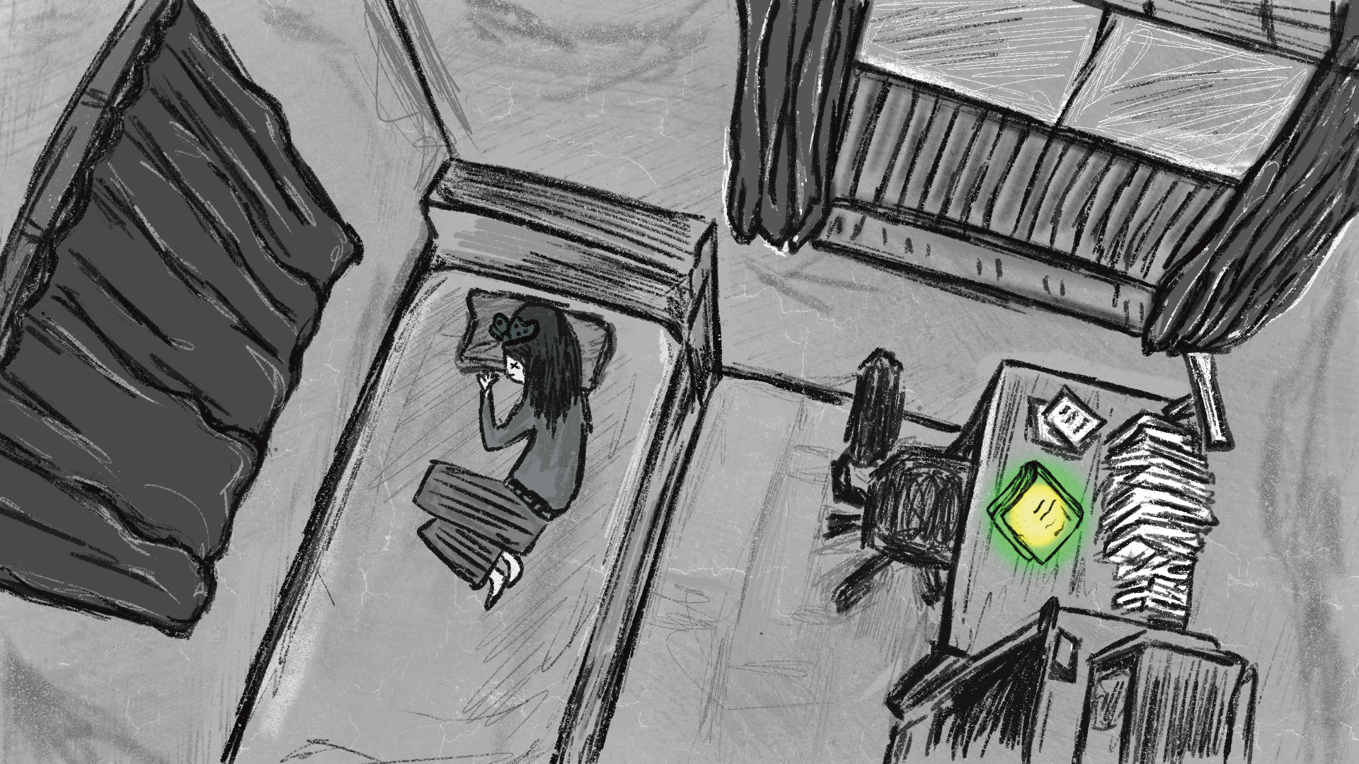 Storyboarding. black and white digital paint grey illustration procreate storyboard