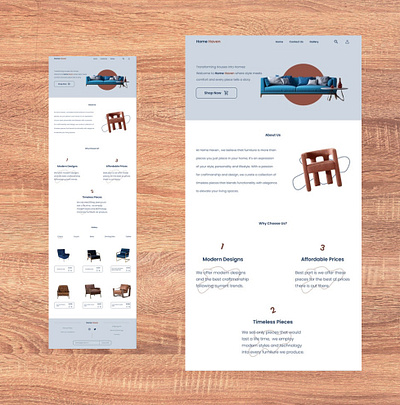 Home Haven Furnishings. product design ui