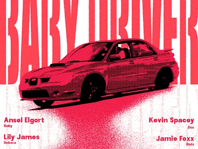 BABY DRIVER POSTER graphic design poster