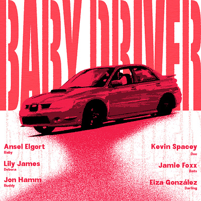 BABY DRIVER POSTER graphic design poster