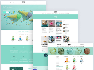 Nick's ice cream Web UX Design. branding daily ui daily ux design inspiration figma ice cream ice cream landing page ice cream ux ice cream web landing page ui ui design ui ux uiux user interface design ux design web design web ui