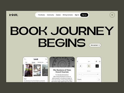 Inkitt redesign website concept book books books app books website landing page typo typo design typography ui ui website ux web web design web interaction website design website interaction