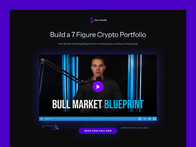 Crypto Portfolio Landing Page Design crypto crypto portfolio design landing page landing page design portfolio portfolio website ui ux design web design