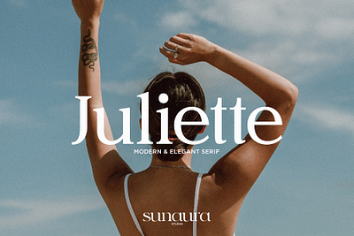 Juliette - Modern & Elegant Serif aura brand branding elegant font girl hair hands juliette logo logotype modern sans serif studio sun tan type typeface typography