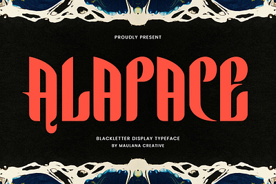 Alapace Blackletter Display Typeface animation branding font fonts graphic design logo nostalgic