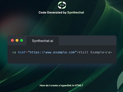 Code generated by Synthechat ai aiforgood airesearch coding deeplearning html machinelearning smarttech synthechat
