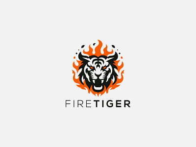 Fire Tiger Logo animal big cat cheetah fire animal fire tiger fire tiger head fire tiger logo illustration king powerpoint roaring tiger saber tooth strong tiger tiger head tiger logo tiger shield warrior warrior tiger white tiger